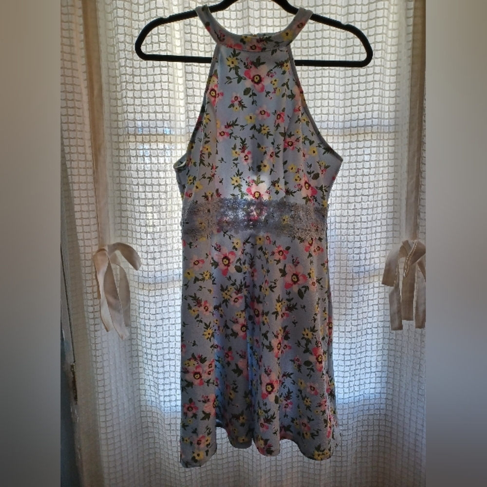No Boundaries Halter Neck Skater Dress